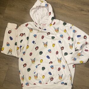 MARVEL Hoodie with Colorful Character Print